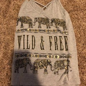 Grey striped tank top